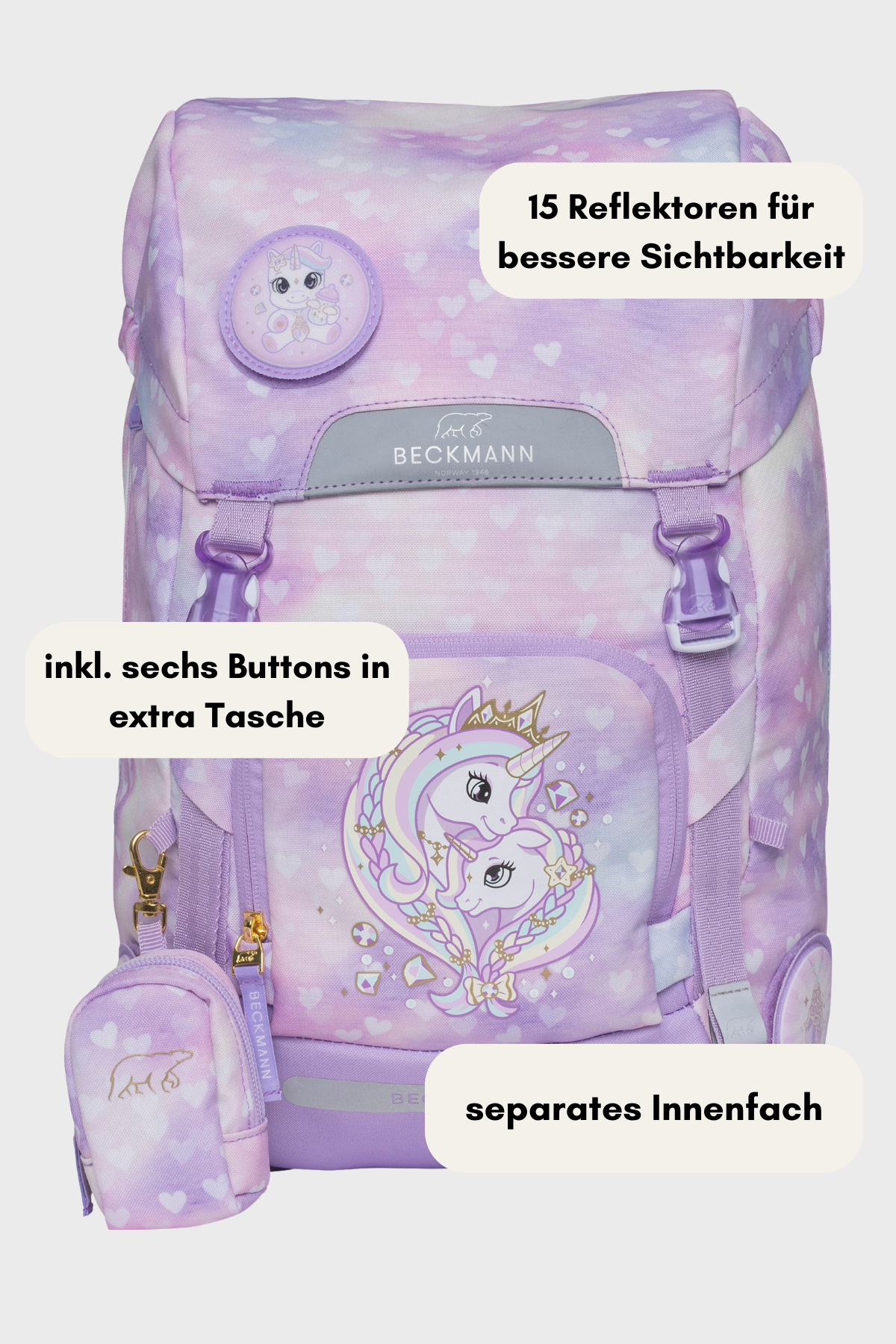 Beckmann Classic Maxi Unicorn Princess Purple