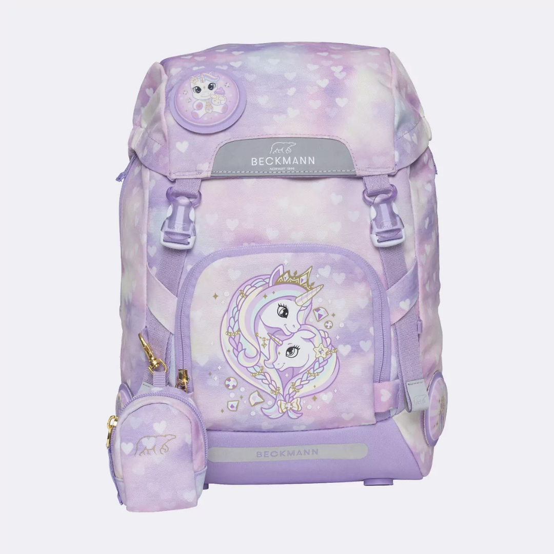 Beckmann Schulranzen Classic Set Unicorn Princess Purple