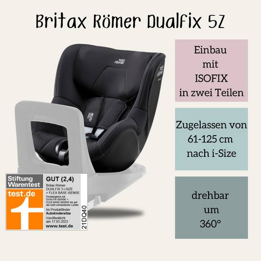 Britax Römer Dualfix 5Z i-Size 360 Grad Kindersitz mit Drehfunktion