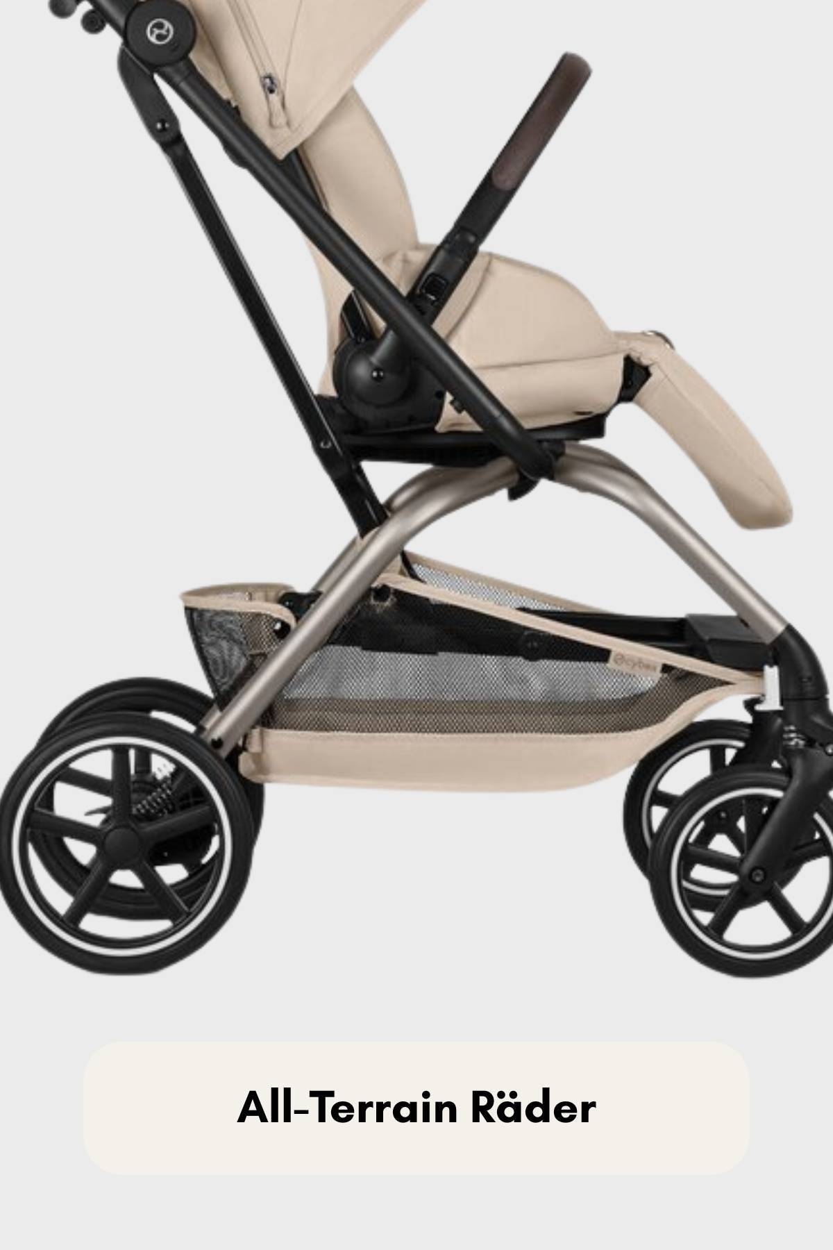 CYBEX Eezy S Twist +2 Kinderwagen mit All-Terrain-Rädern und Allradfederung