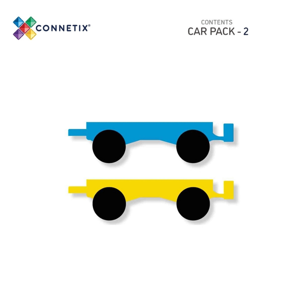 CONNETIX Rainbow Car Pack – 2-teiliges Magnetbaustein Auto-Set