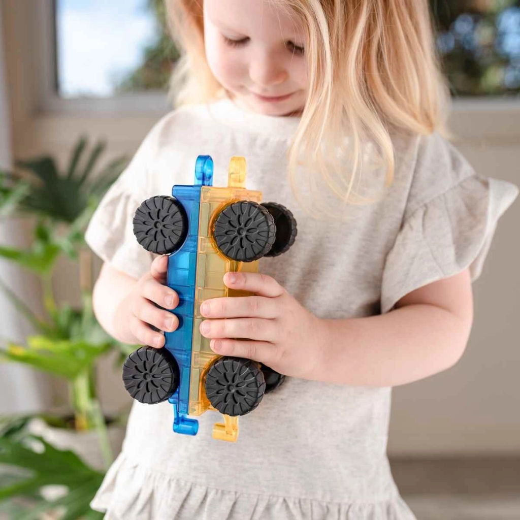 CONNETIX Rainbow Car Pack – 2-teiliges Magnetbaustein Auto-Set
