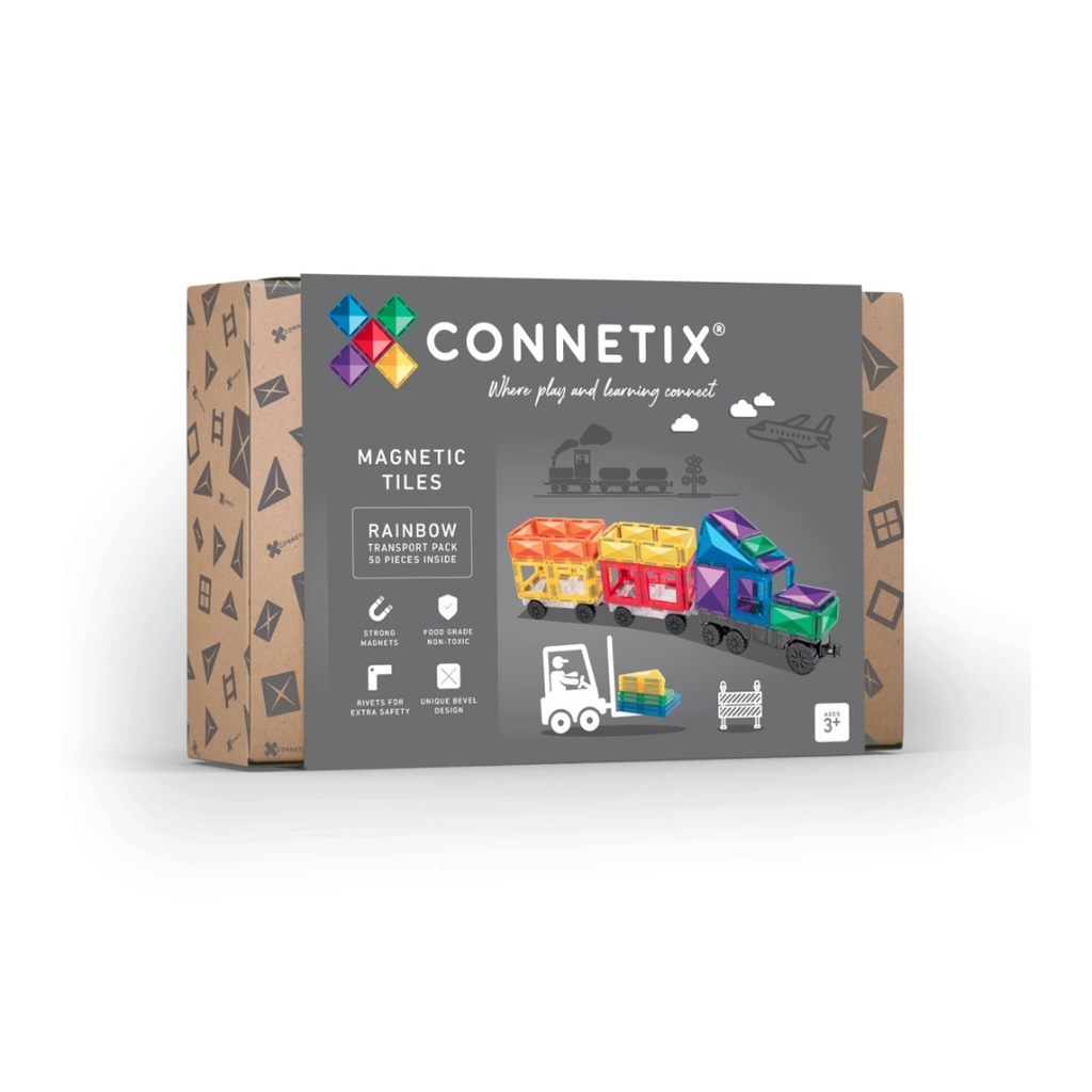 Connetix Magnetbausteine Rainbow Transport Pack 50 Teile