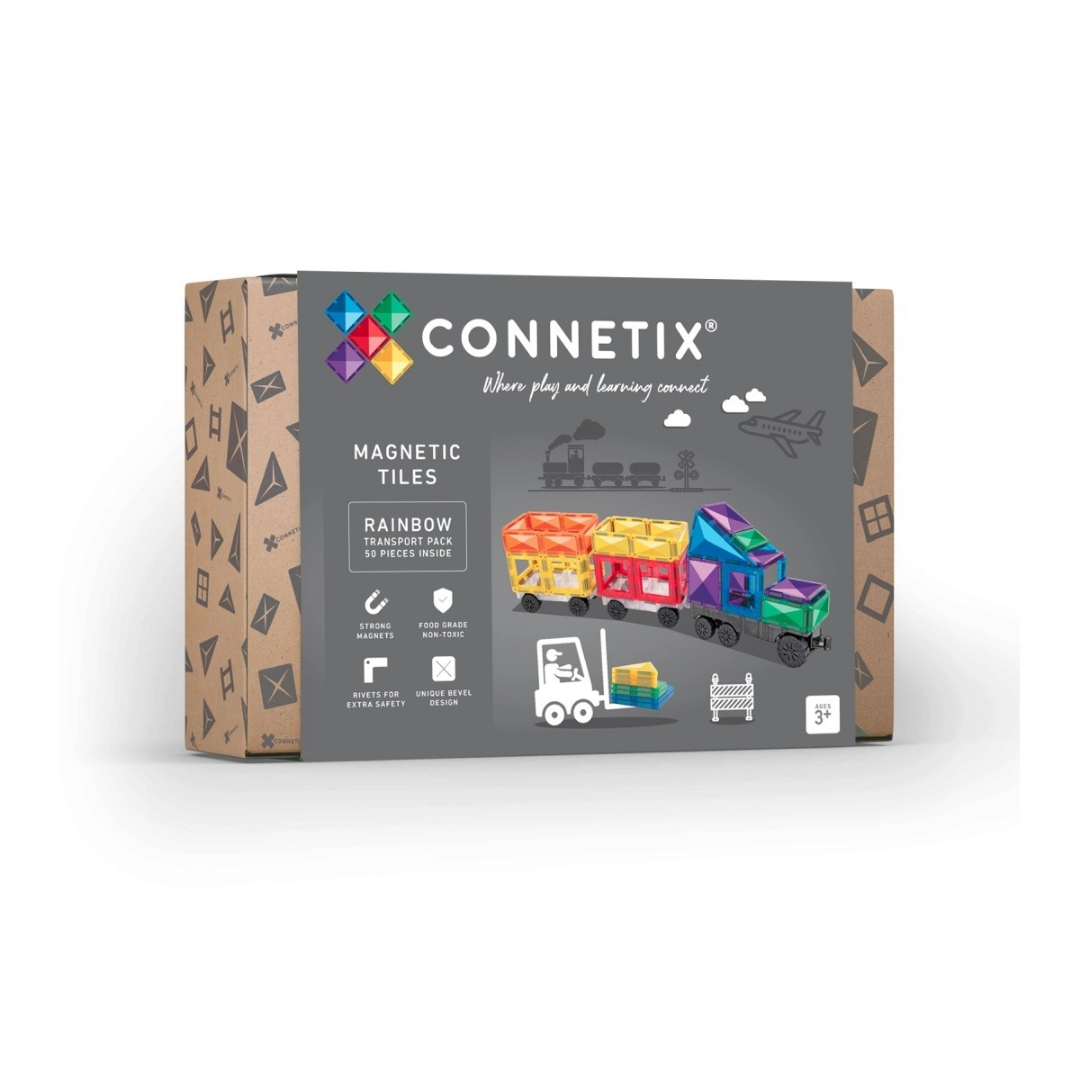 Connetix Magnetbausteine Rainbow Transport Pack 50 Teile