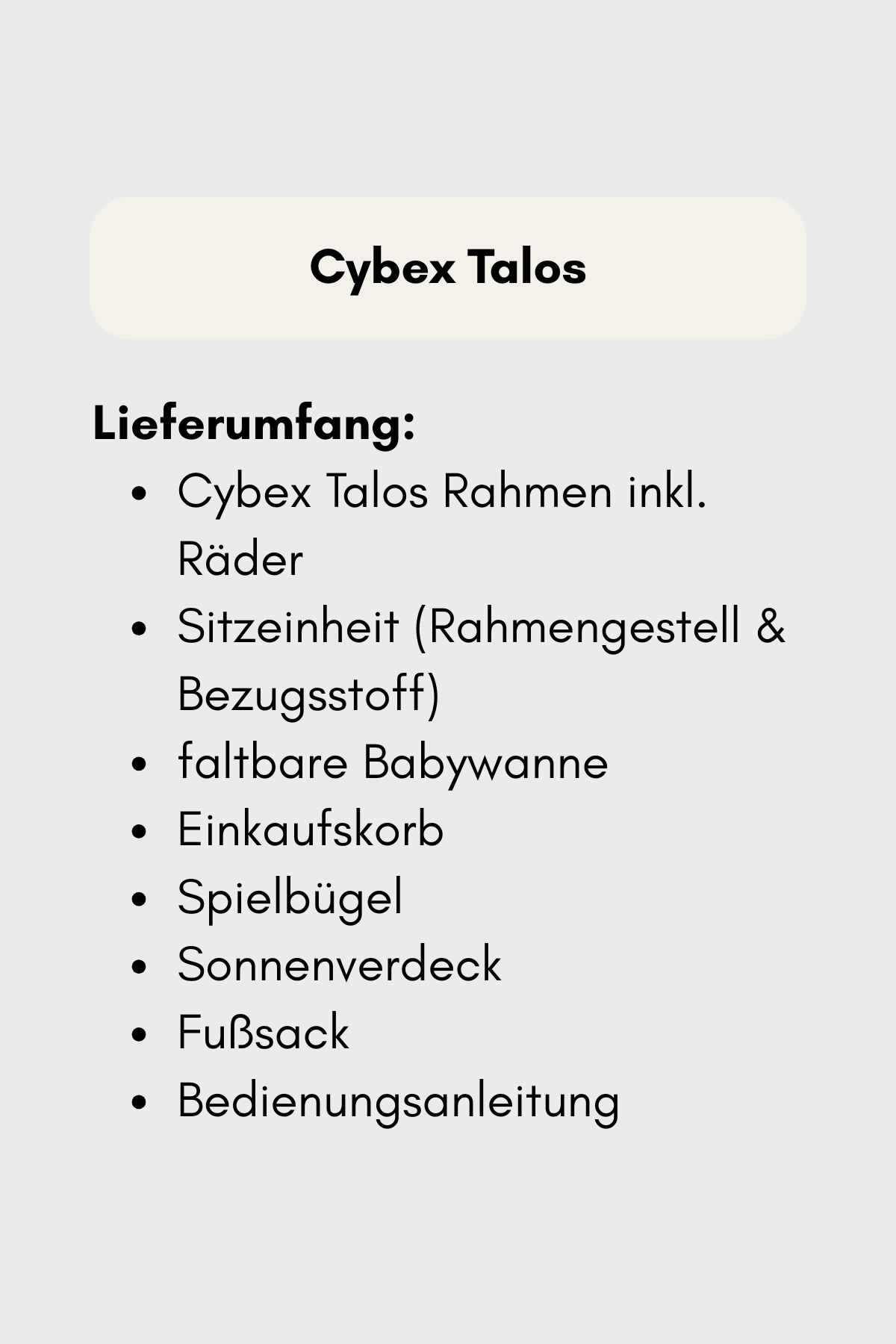 Cybex Talos S Lux mit Fold Cot