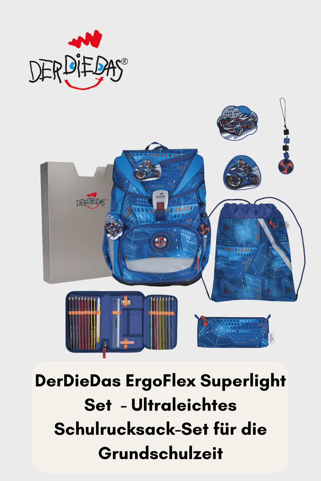 Schuranzen Set vonDerDieDas - ultraleichtes Schulranzen Set für die ganze Grundschulzeit
