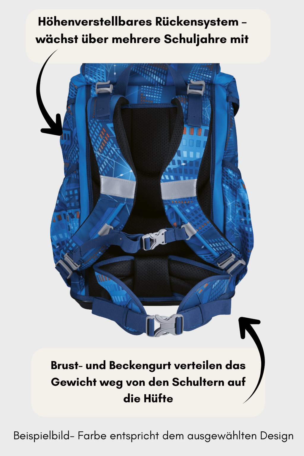 Höhenverstellbares Rückensystem- wächst lange mit 