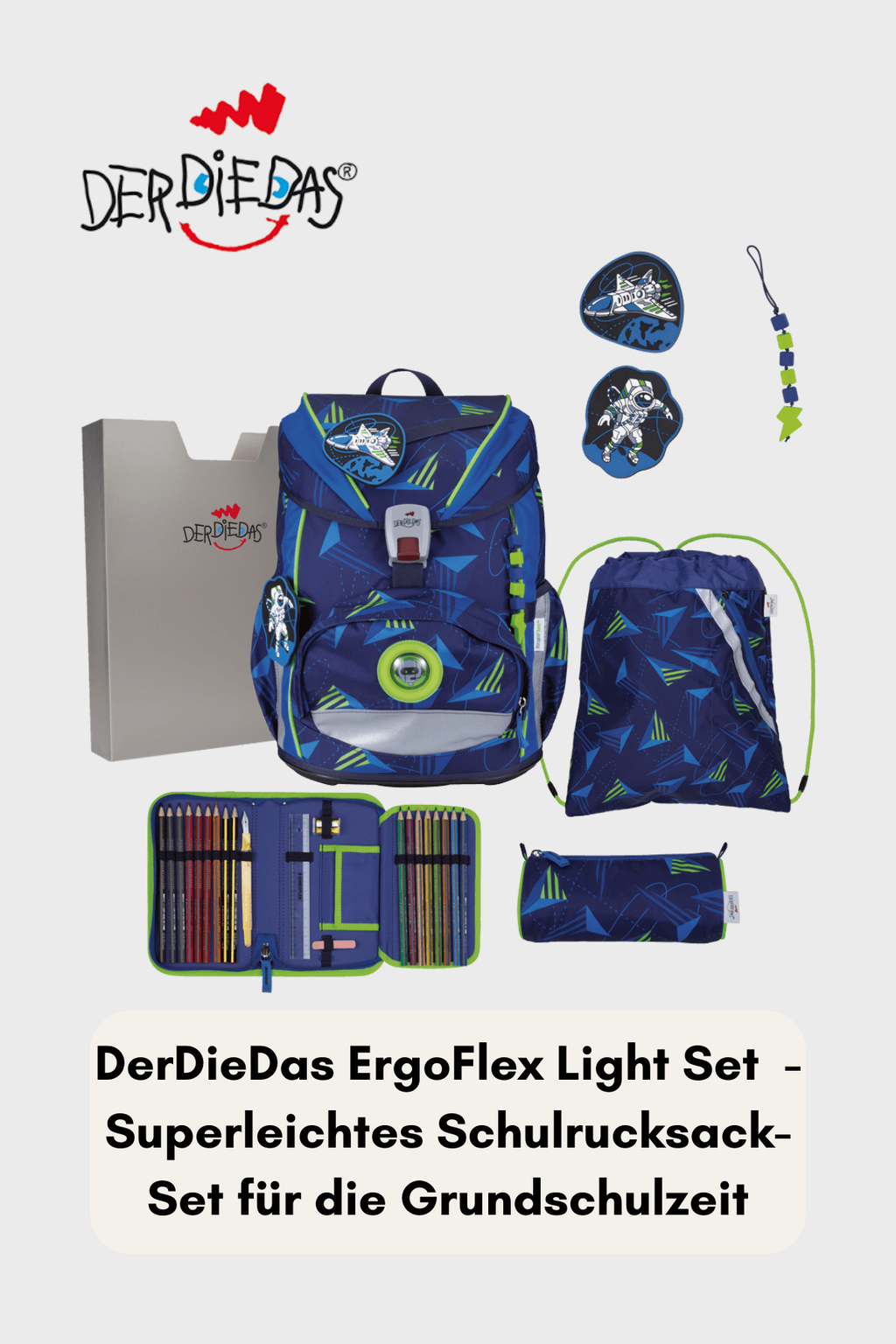 DerDieDas ErgoFlex Ligth Set 6 teilig - Exklusiv LED Moon Mission