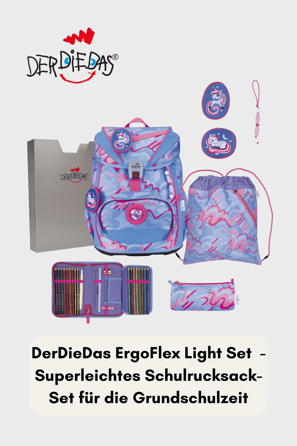 DerDieDas ErgoFlex Ligth Set 6 teilig - Exklusiv Superflash Magic Unicorn