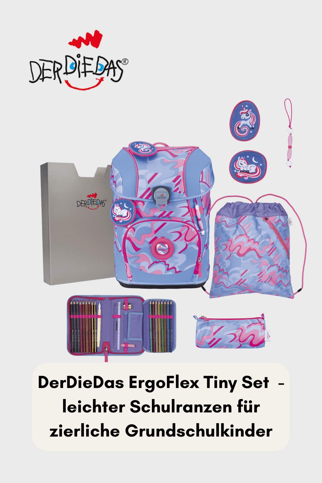 DerDieDas ErgoFlex Tiny Set 6 teilig -Exklusiv Superflash Magic Unicorn