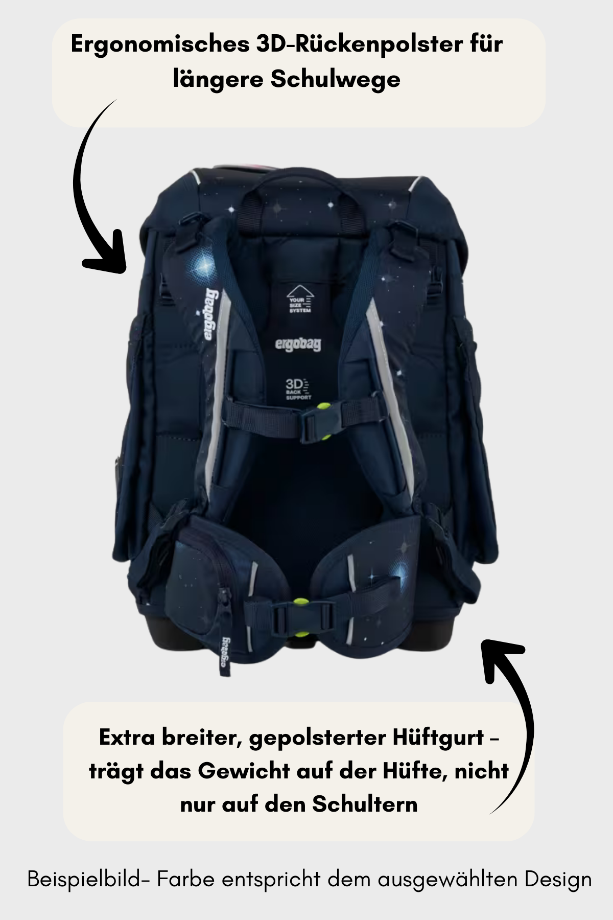 Ergobag Cubo - Set 5 teilig - Spitzenreitbär - Colour Flash Edition