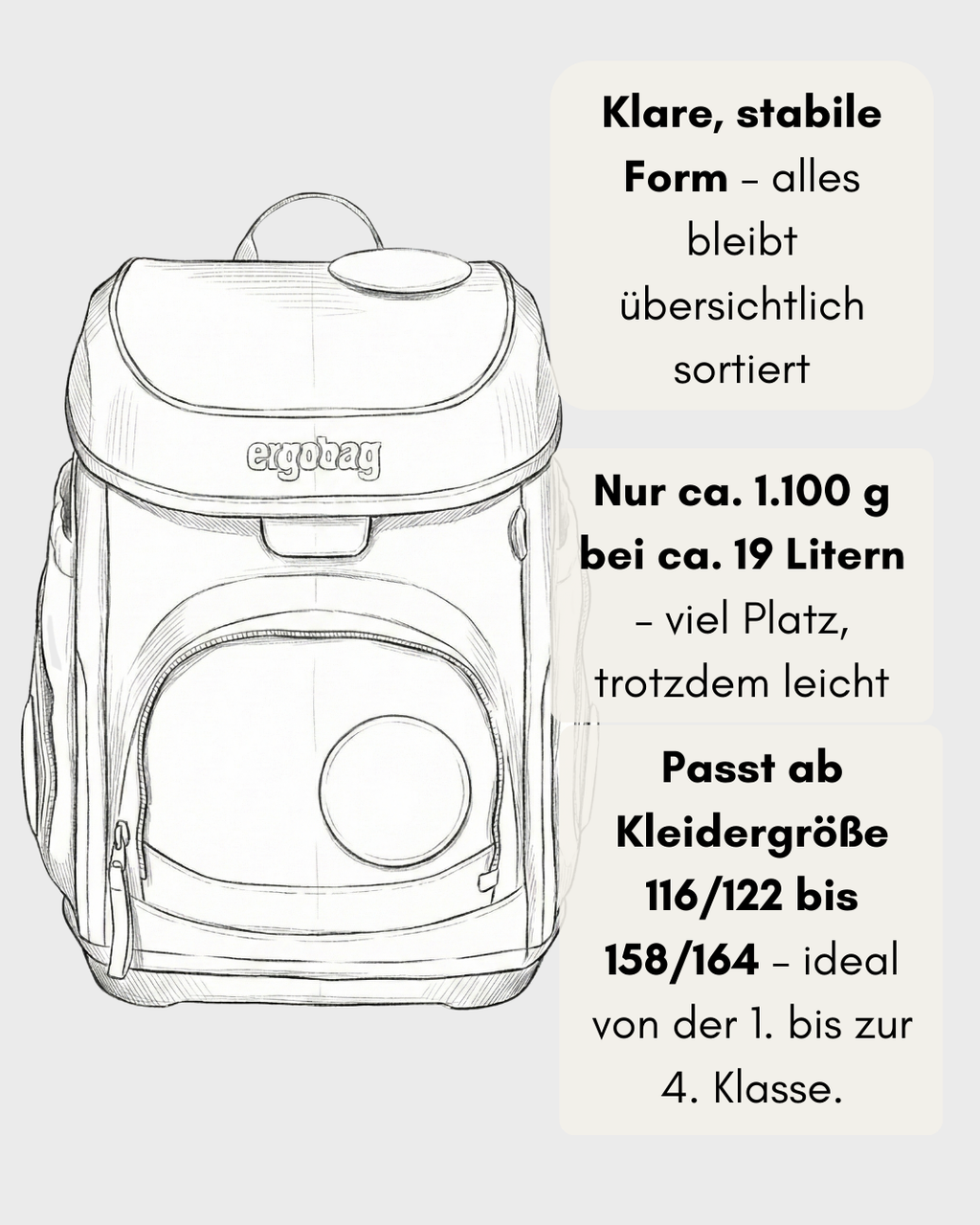 Ergobag Cubo - Set 5 teilig- ReitBärTraum