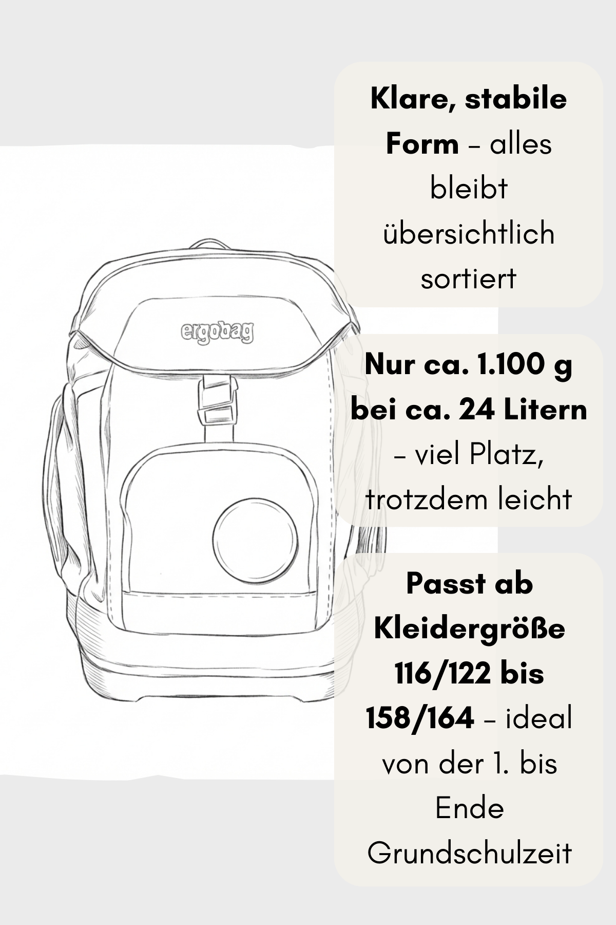 Ergobag MAXI - Set 6 teilig - PonyBäradies