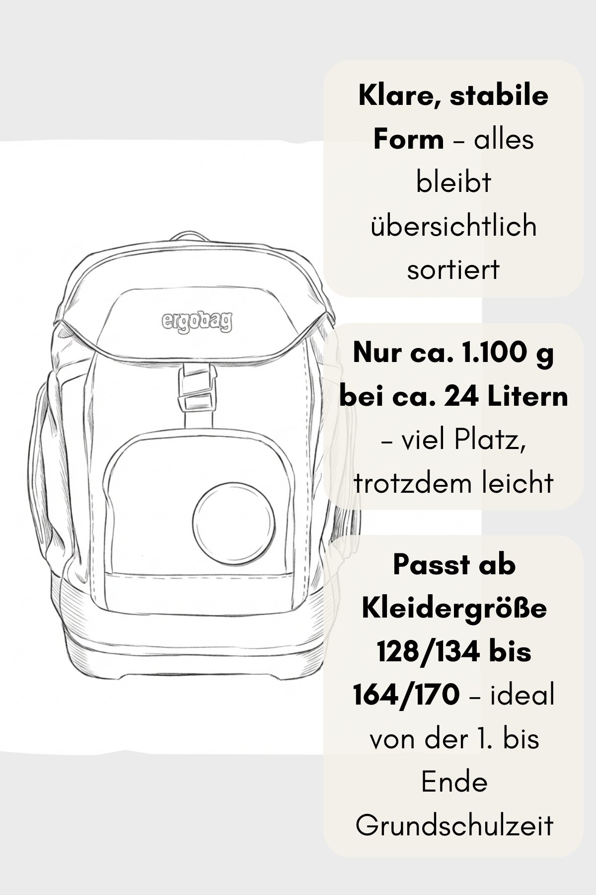 Ergobag MAXI - Set 6 teilig - PonyBäradies