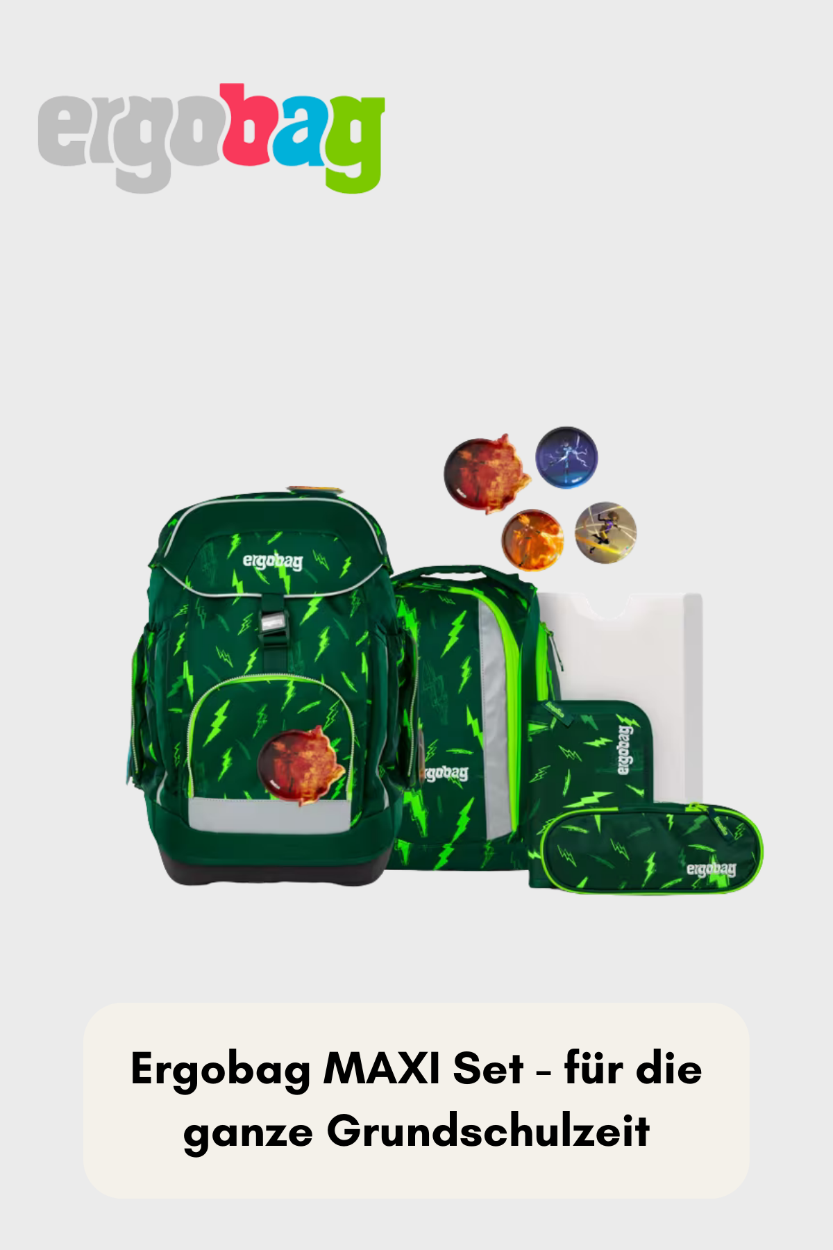 Ergobag MAXI - Set 6 teilig - Bärtastisch - Colour Flash Edition