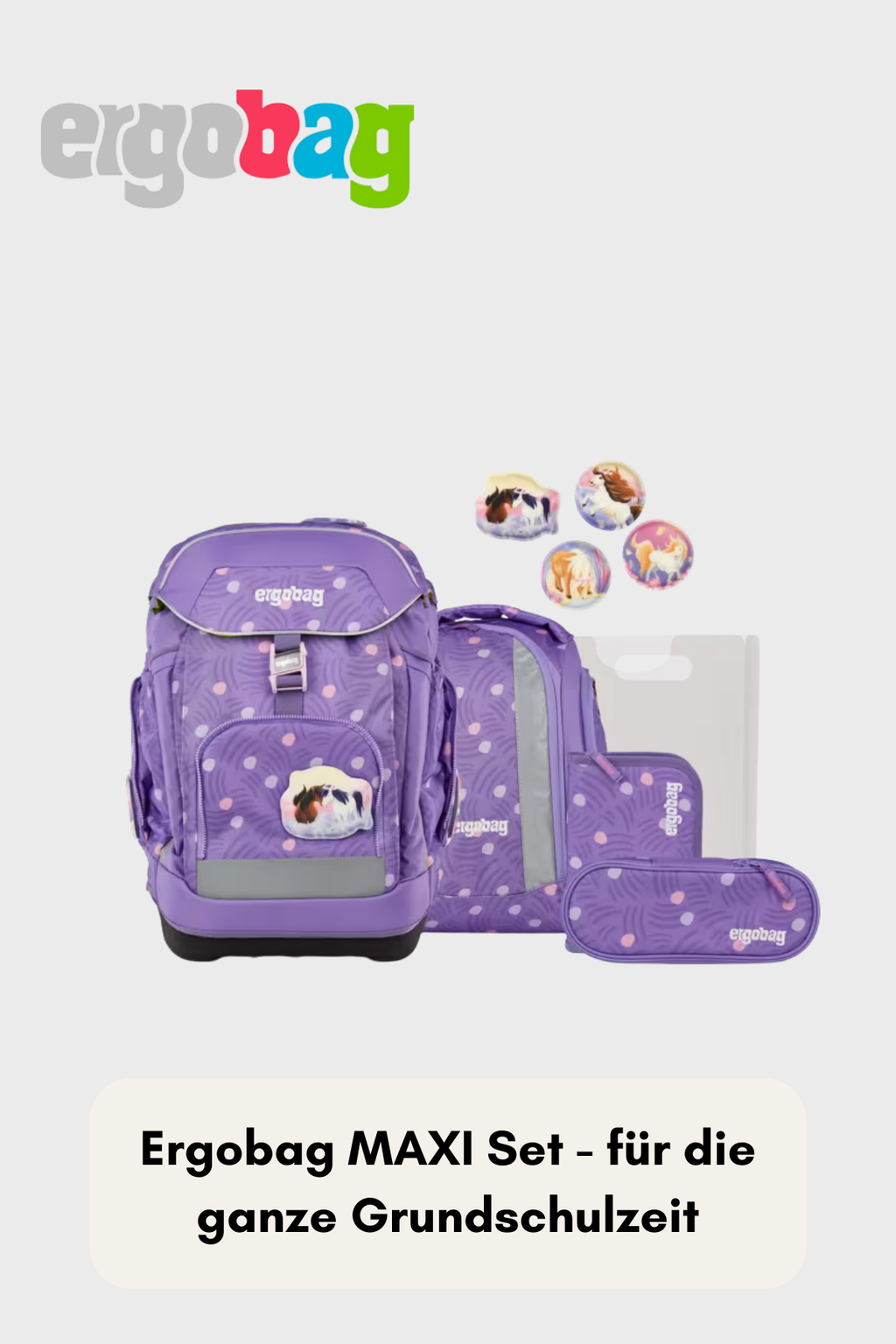 Ergobag MAXI - Set 6 teilig - PonyBäradies