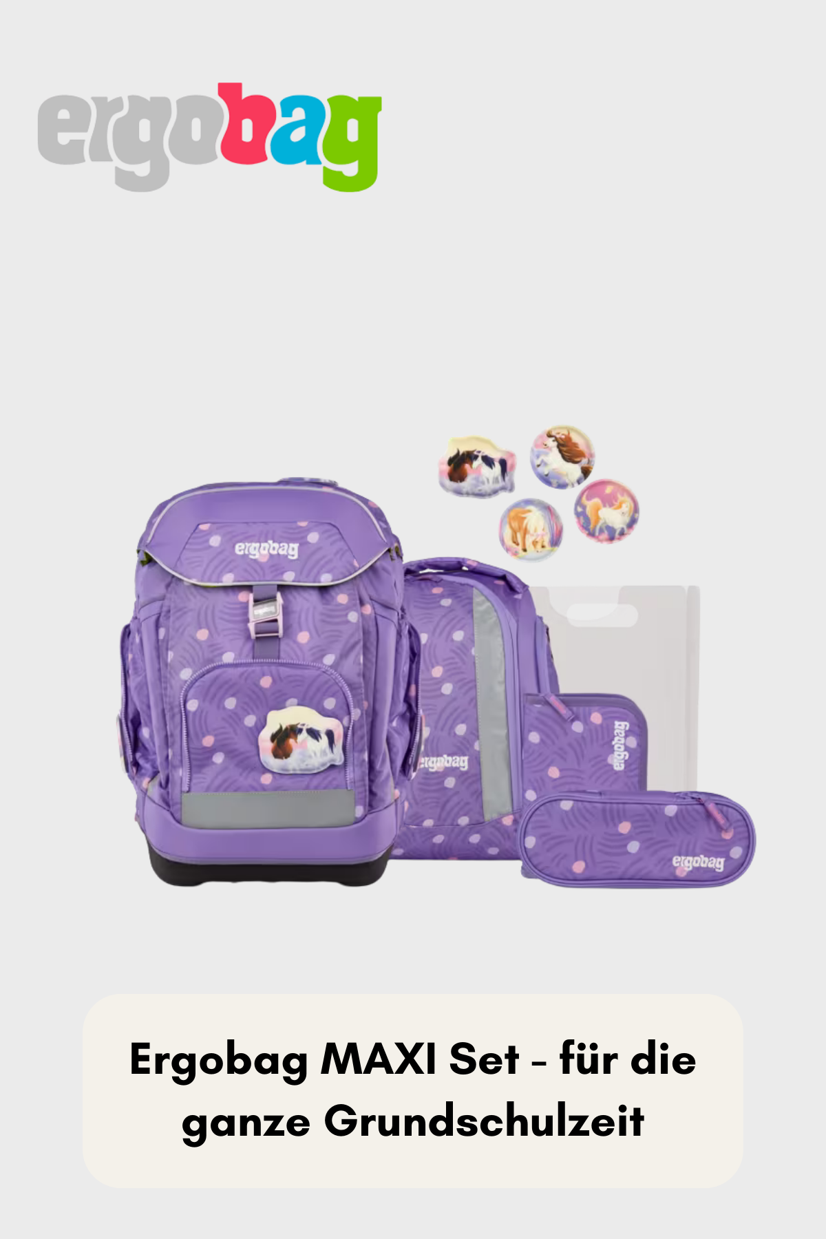 Ergobag MAXI - Set 6 teilig - PonyBäradies