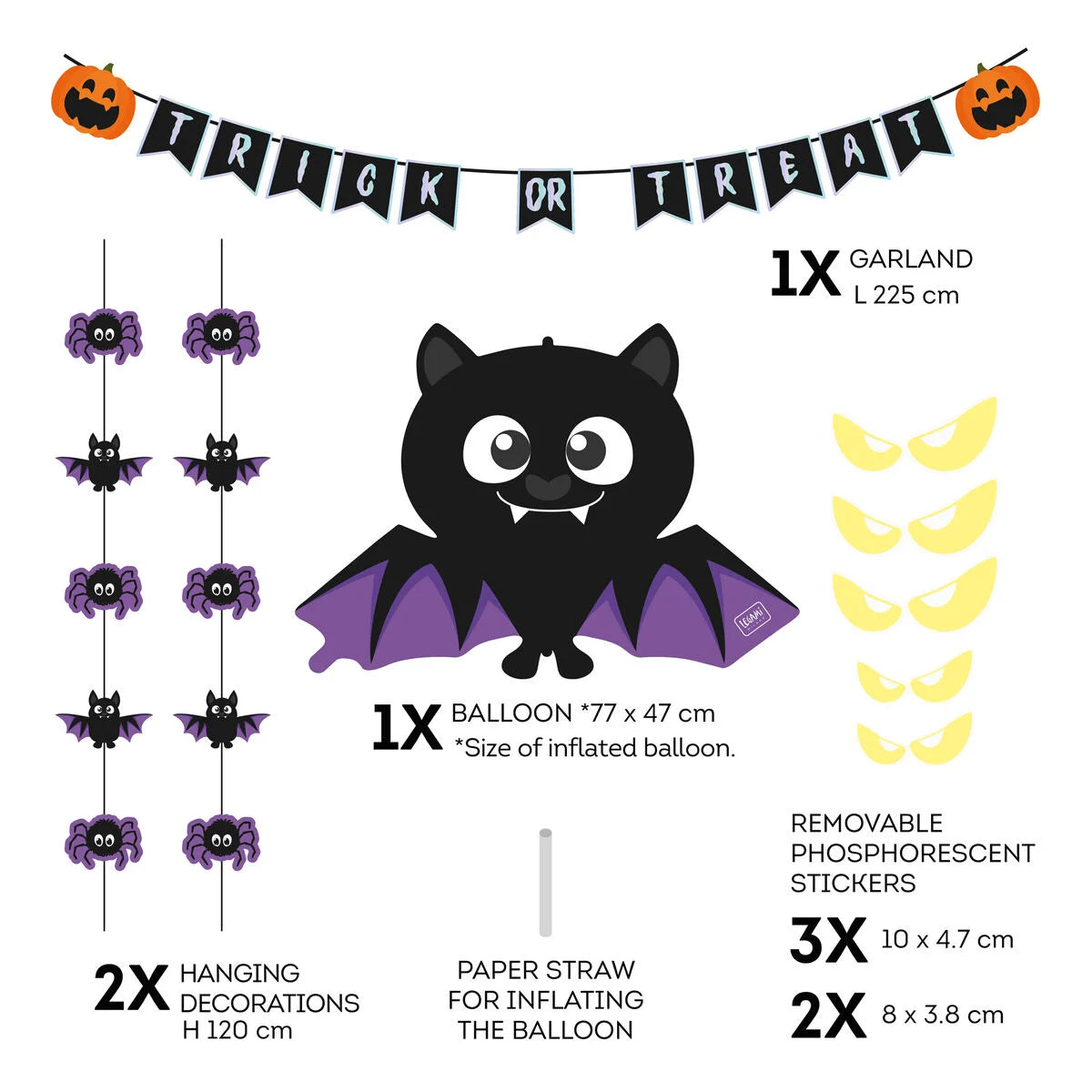 Legami Halloween Türdekorationsset – Trick or Treat