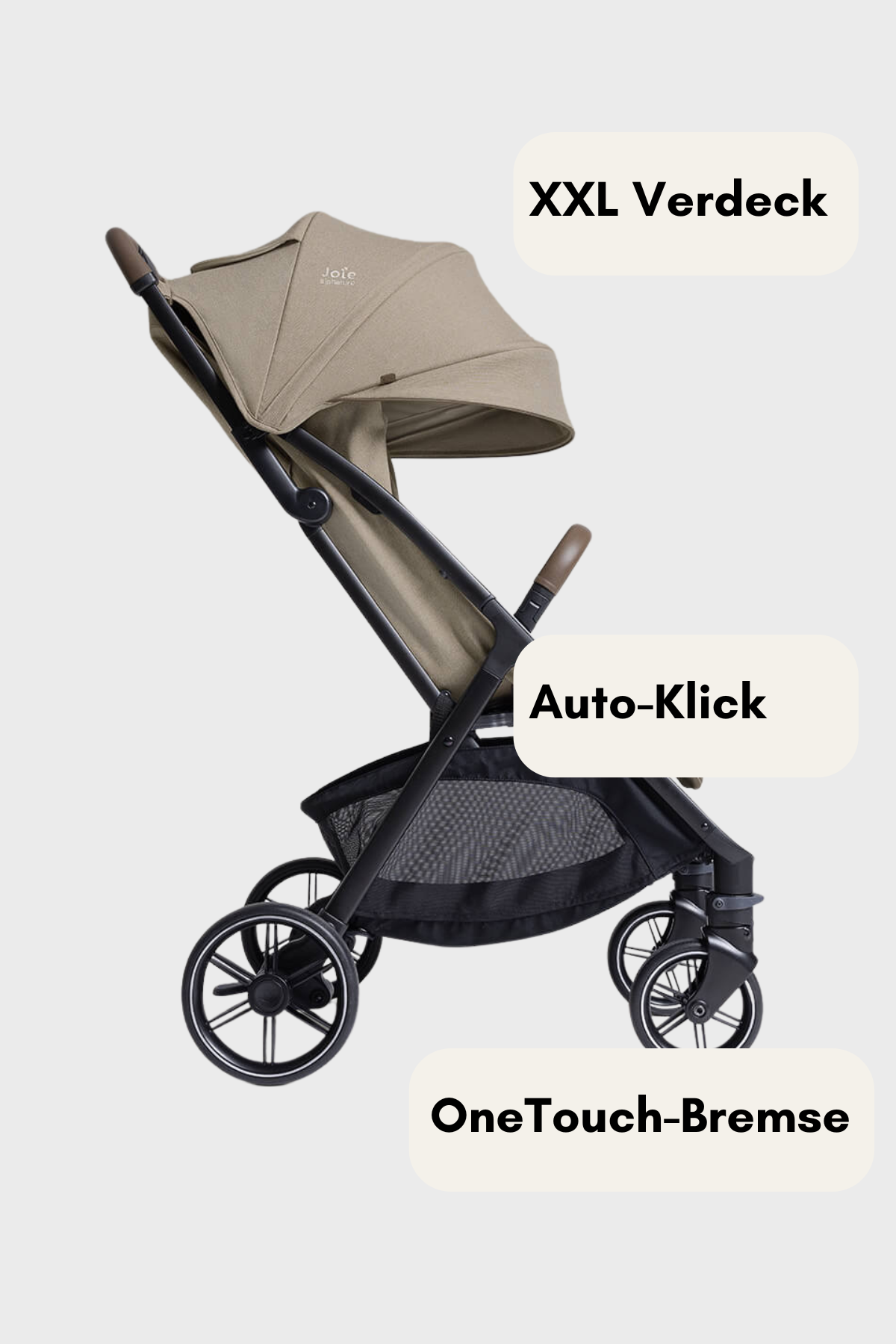 Joie parcel lx Buggy – kompakter Reisebegleiter mit Liegefunktion und UV-Schutz 50+.