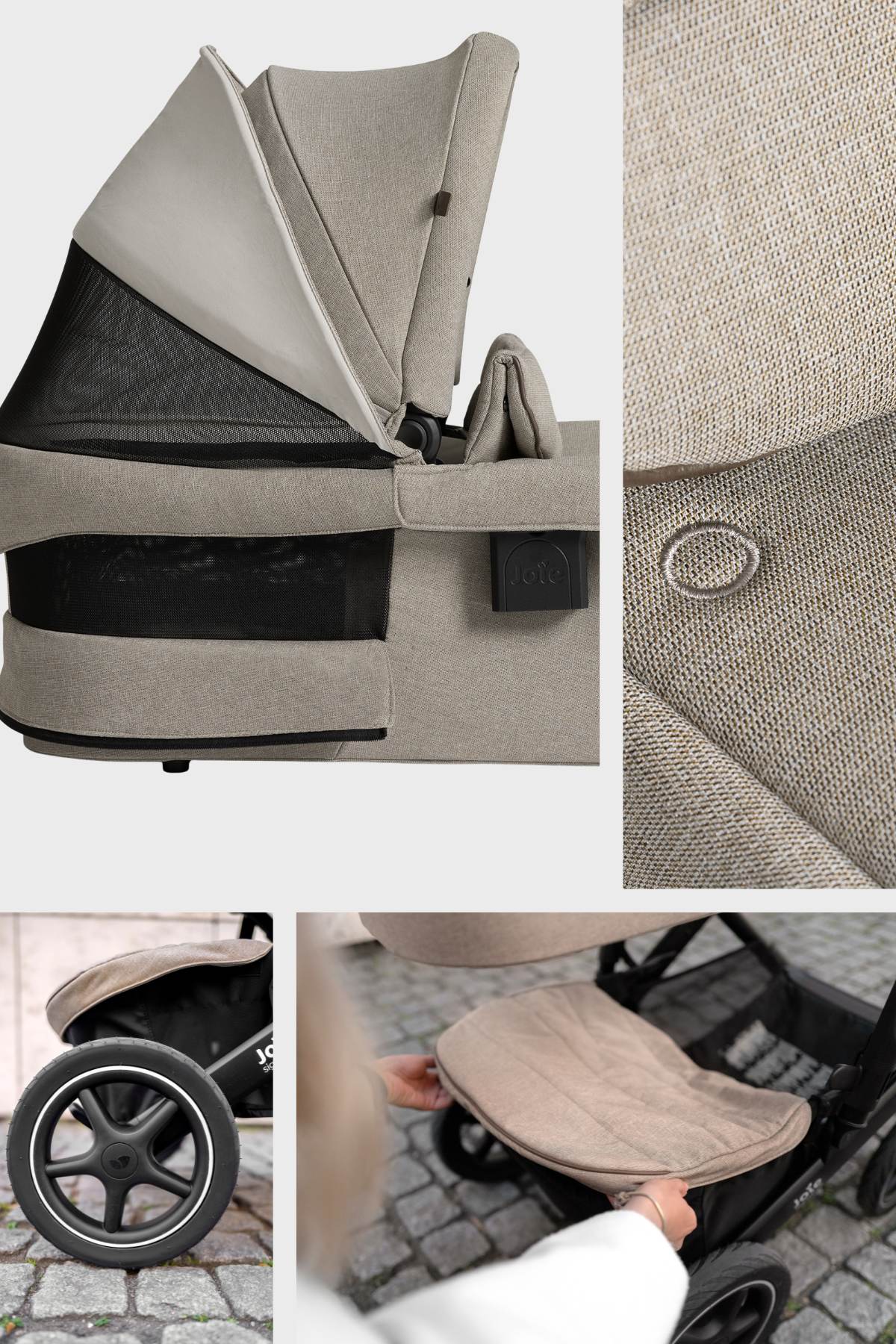 Joie Signature vinca Kombi-Kinderwagen mit Babywanne bei maibee beige