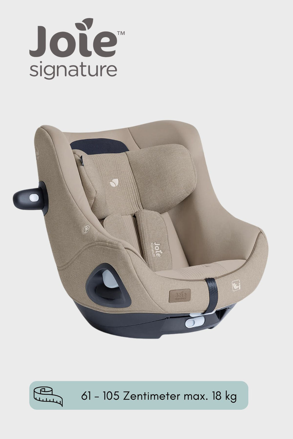 Joie i-Harbour Kindersitz mit i-Base Encore, 360 Grad Drehfunktion, SmartRide Drehsperre und rückwärtsgerichteter Nutzung bis 105 cm