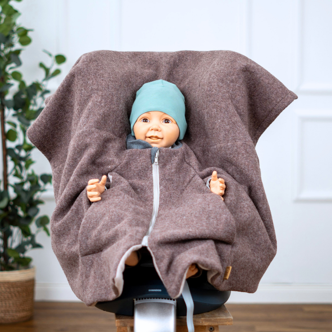 Kindersitzponcho Wollwalk