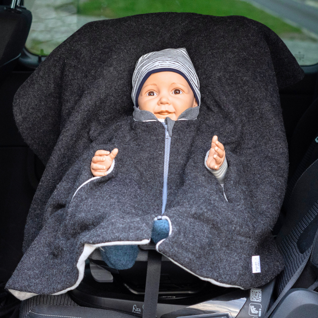 Kindersitzponcho Wollwalk