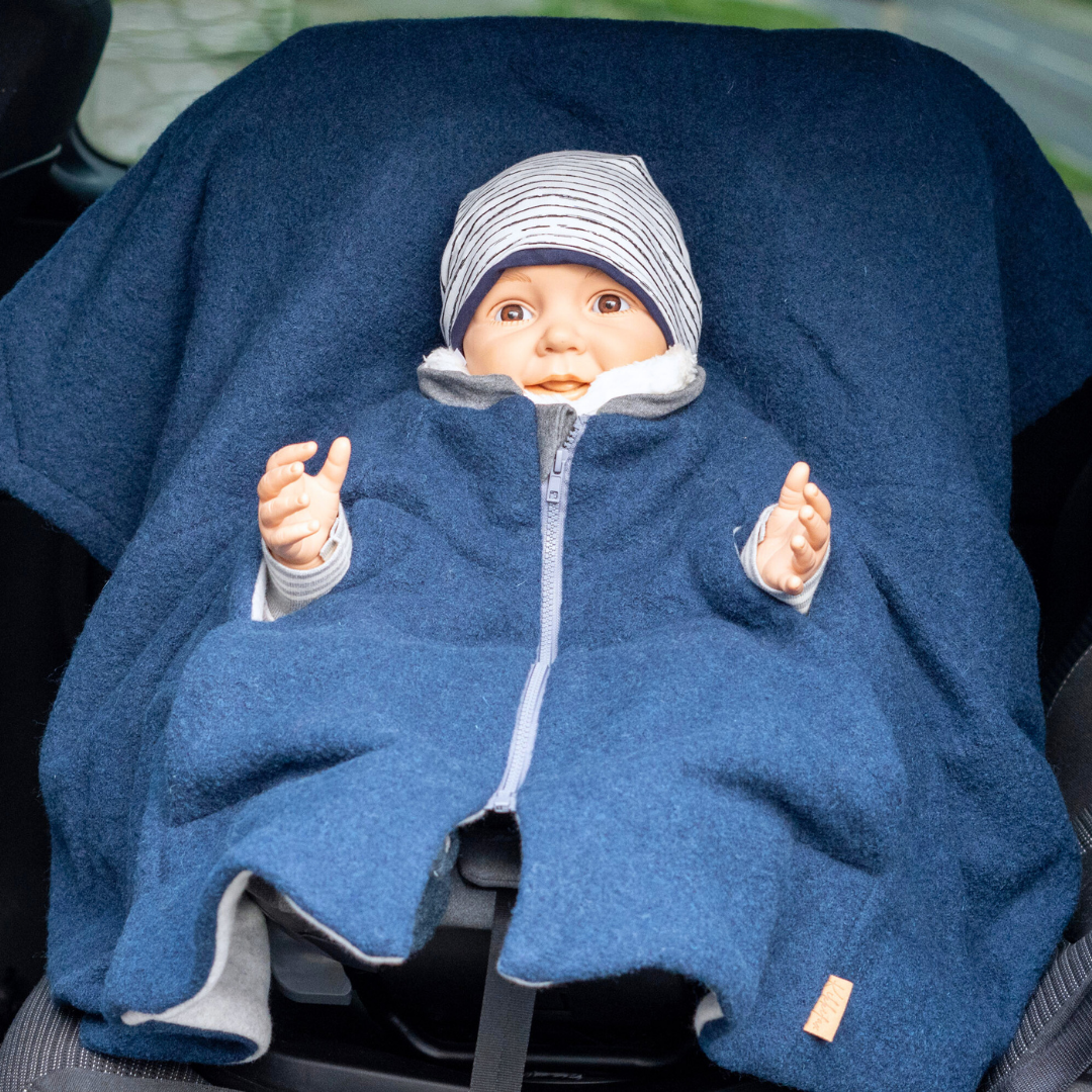 Kindersitzponcho Wollwalk