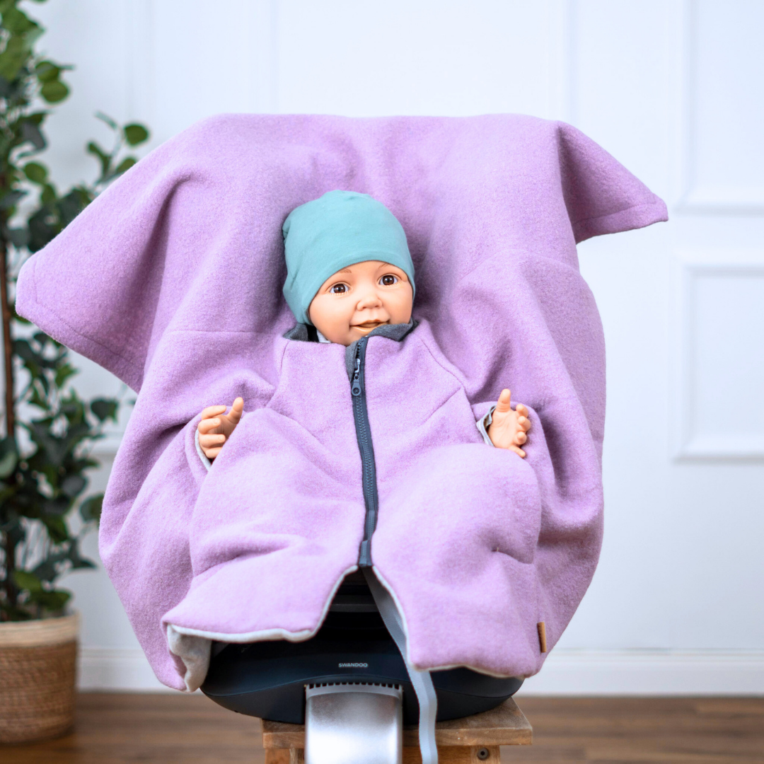 Kindersitzponcho Wollwalk