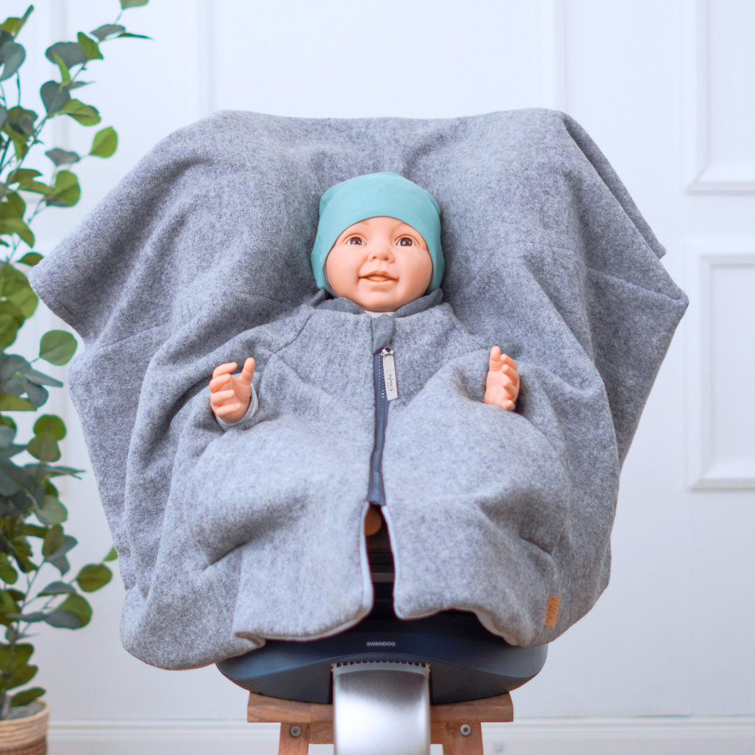 Kindersitzponcho Wollwalk