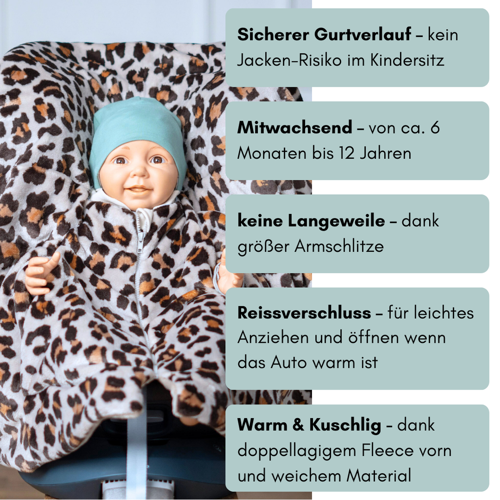 Kindersitzponcho Fleece