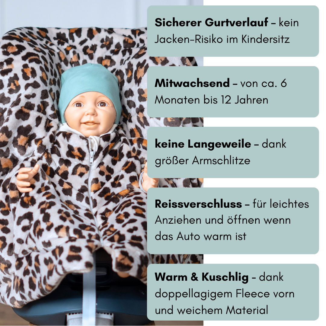 Kindersitzponcho Fleece