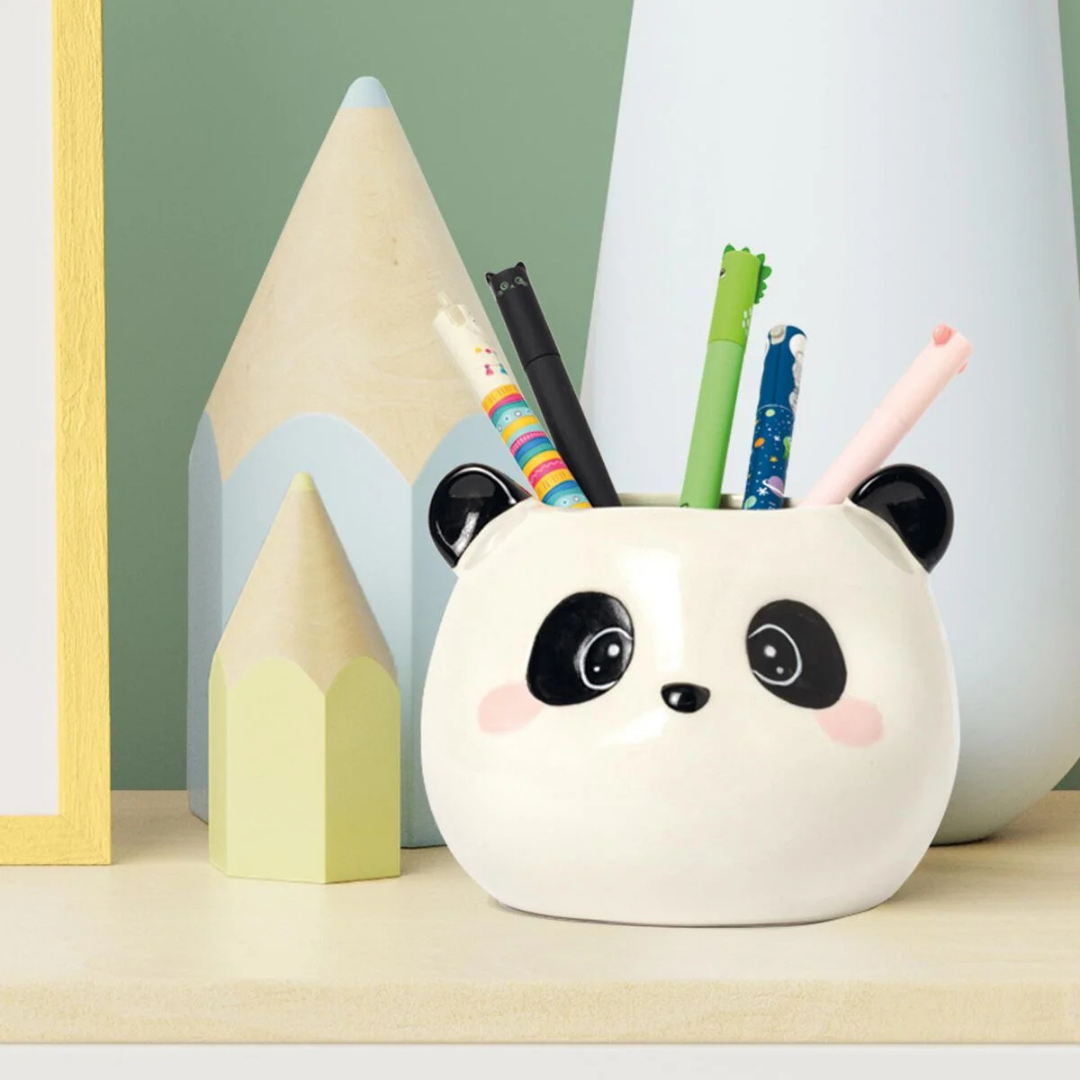 LEGAMI Desk Friends Panda Keramik-Stiftehalter