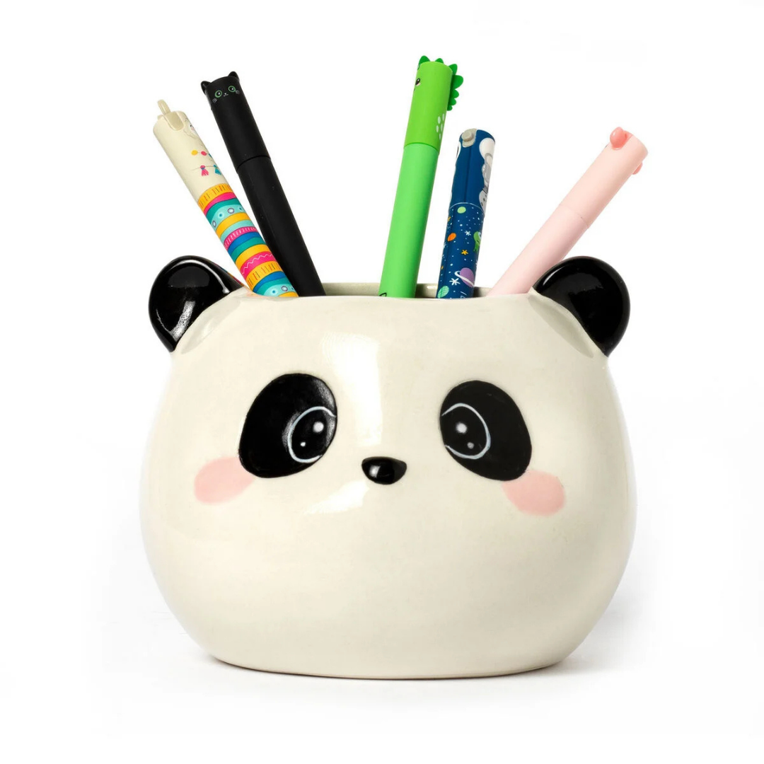 LEGAMI Desk Friends Panda Keramik-Stiftehalter