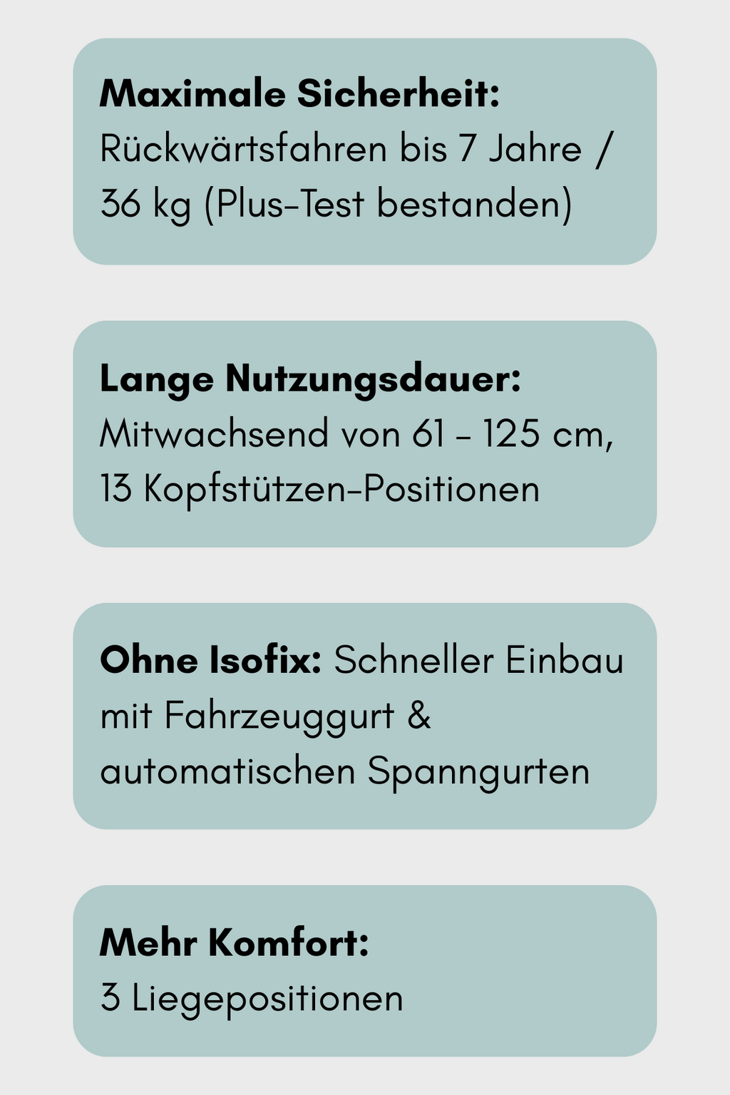 Axkid Minikid 4 Max im Auto installiert – sichere Befestigung mit Fahrzeuggurt und Spanngurten