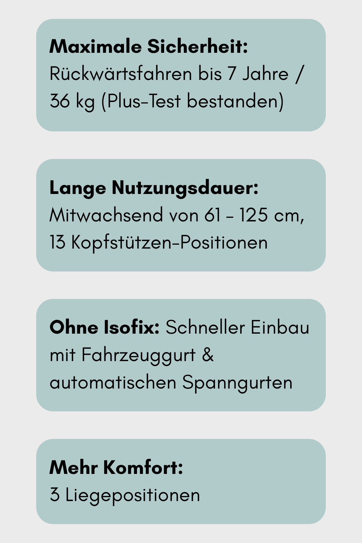 Axkid Minikid 4 Max im Auto installiert – sichere Befestigung mit Fahrzeuggurt und Spanngurten
