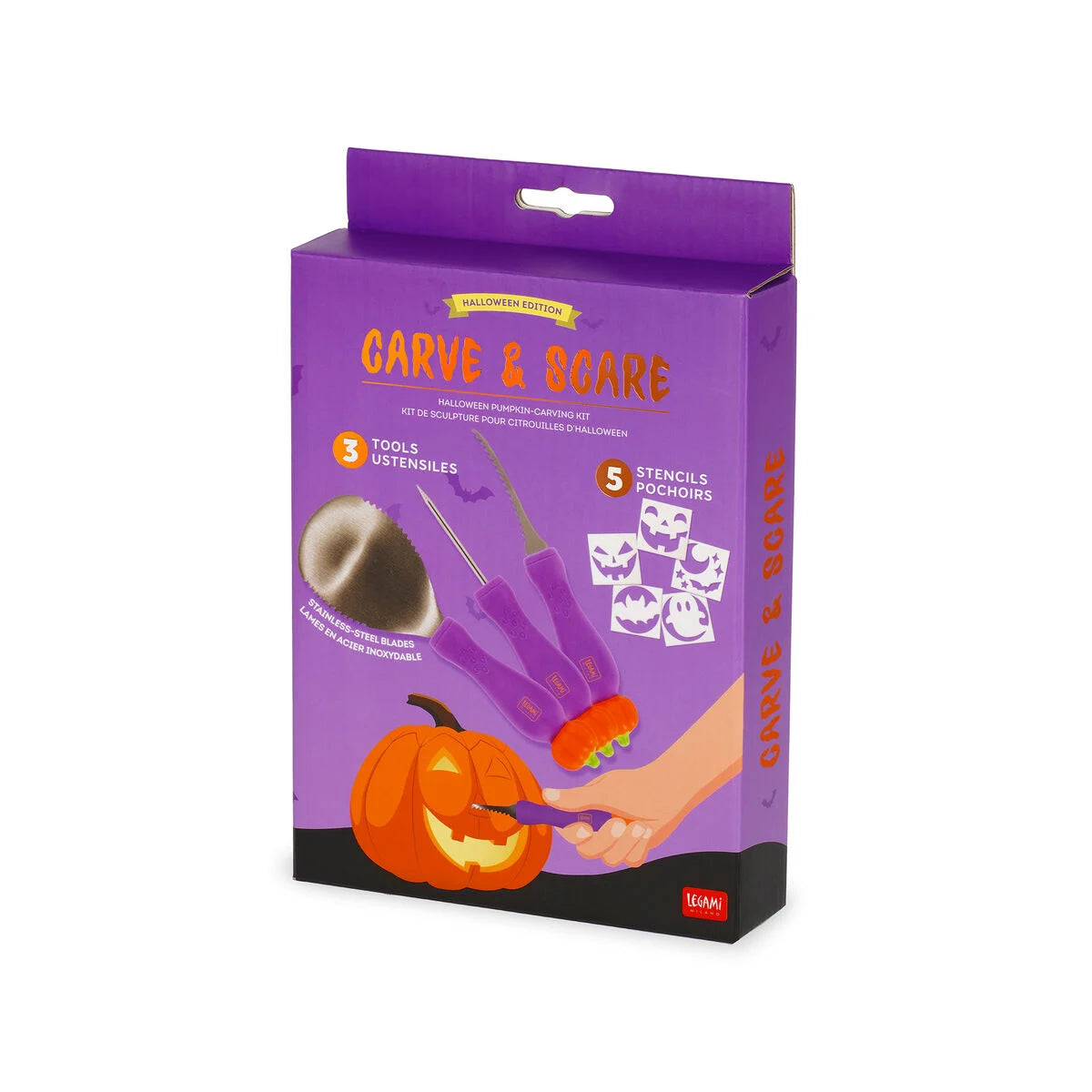 Legami Kürbisschnitzset – Carve Scare (Halloween)