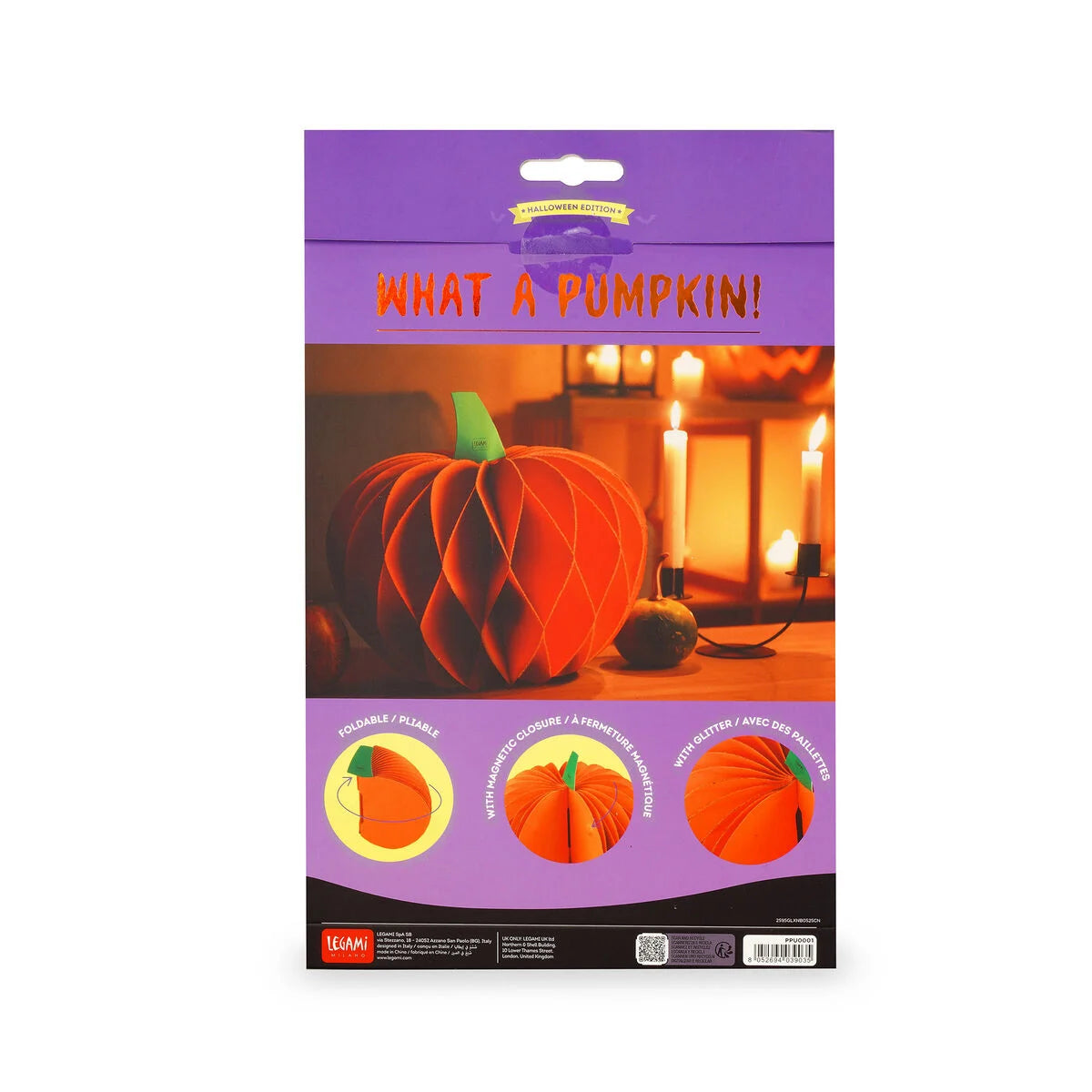 Legami Halloween Papier-Kürbis – What a Pumpkin