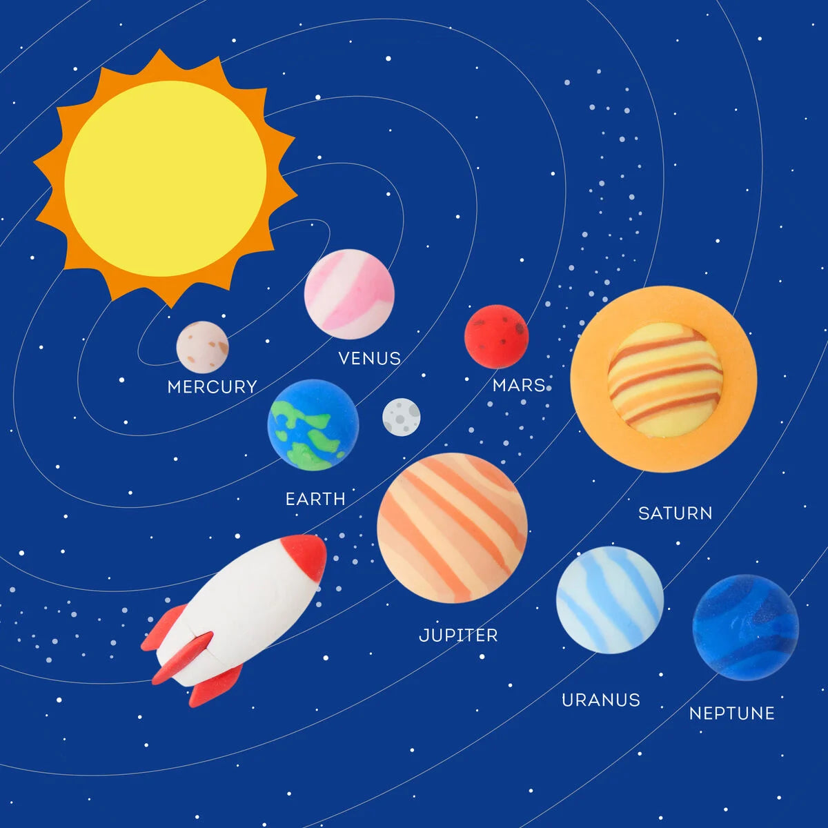 Legami Radiergummi-Set – Space