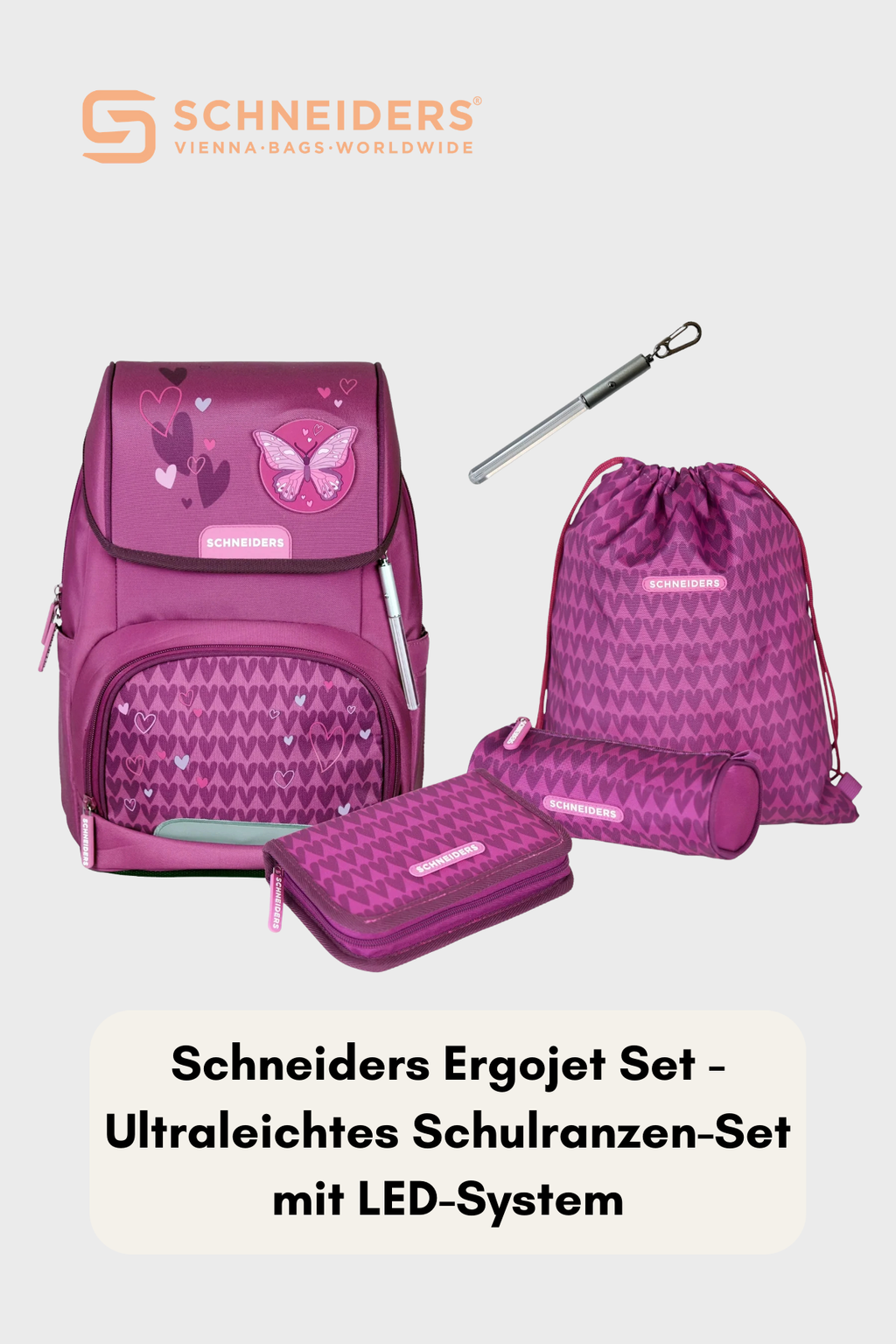 Schneiders Ergojet 6 teiliges Set - Purple Hearts