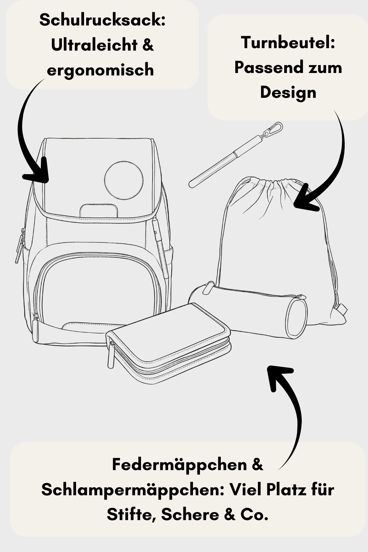 Schneiders Ergojet 6 teiliges Set - Purple Hearts