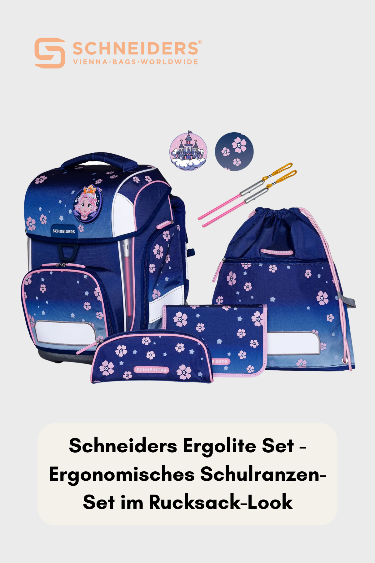 Schneiders Ergolite 9 teiliges Set - Blue Bloom