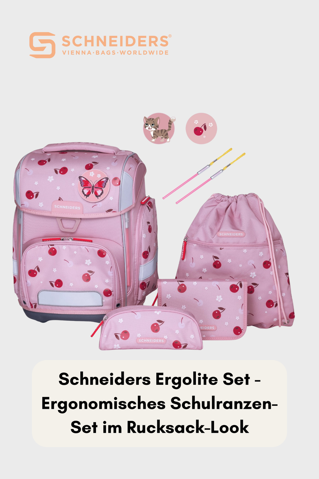 Schneiders Ergolite 9 teiliges Set - Cherry Pop