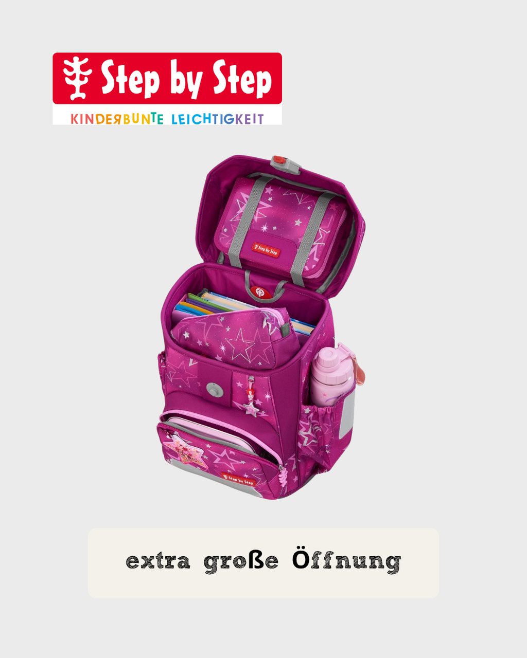 Step by Step CLOUD GLITTER Schulranzen-Set “Star Nova”, 5-teilig