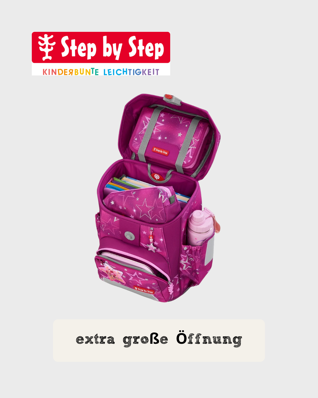 Step by Step CLOUD GLITTER Schulranzen-Set “Star Nova”, 5-teilig