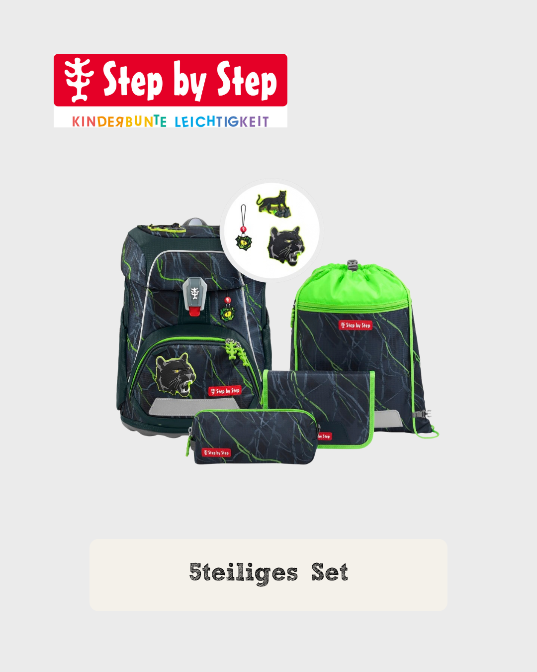 Step by Step FIT Schulranzen-Set "Danger Cat Chiko", 5-teilig