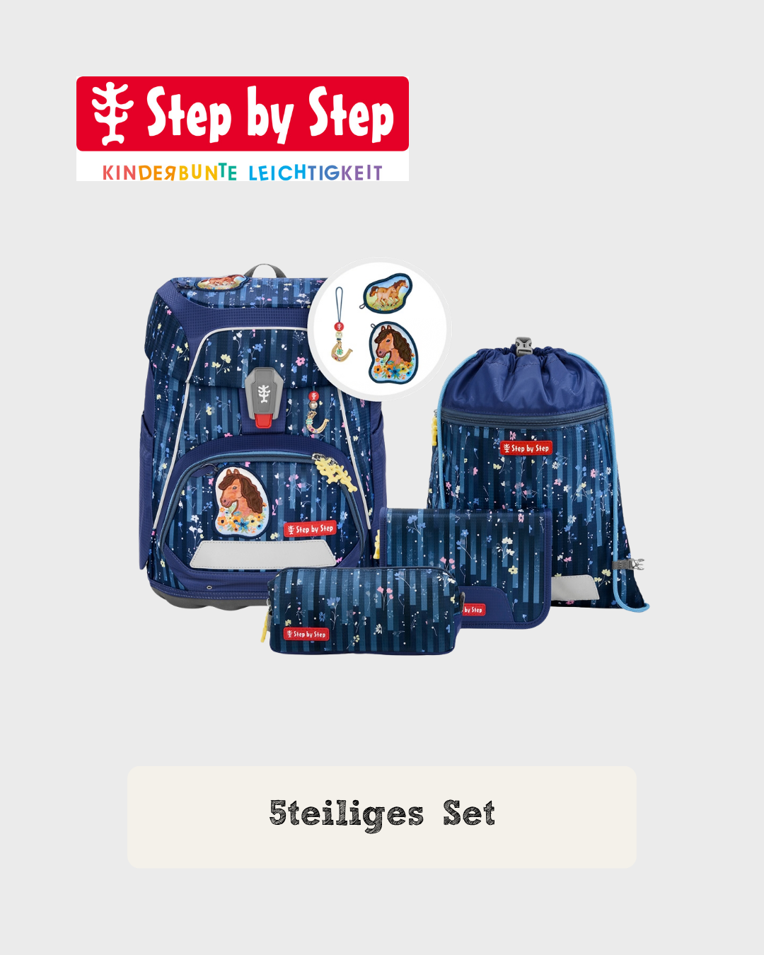 Step by Step FIT Schulranzen-Set “Horse Mila”, 5-teilig