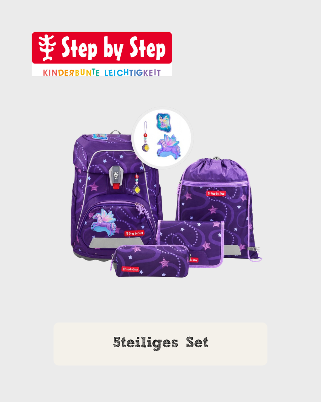 Step by Step FIT Schulranzen-Set "Pegasus Emily", 5-teilig