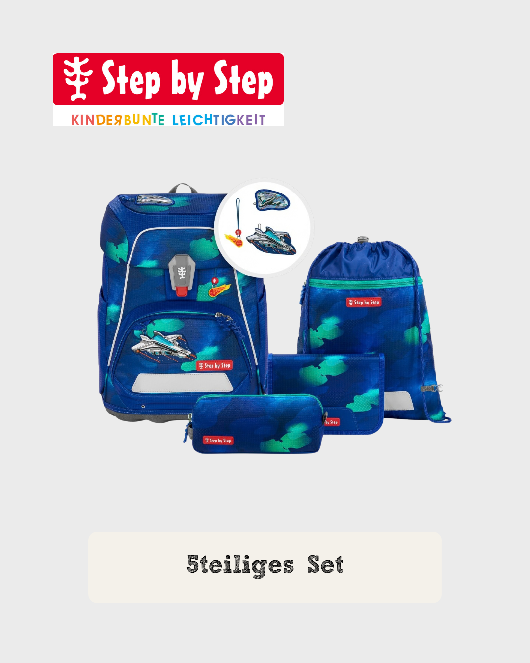 Step by Step FIT Schulranzen-Set “Starship Juno”, 5-teilig