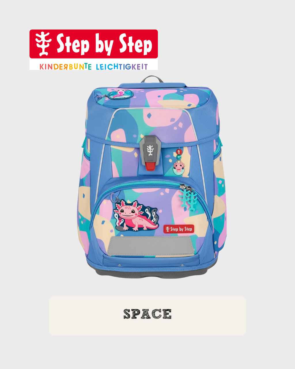 Step by Step SPACE Schulranzen-Set “Axolotl Sally”, 5-teilig